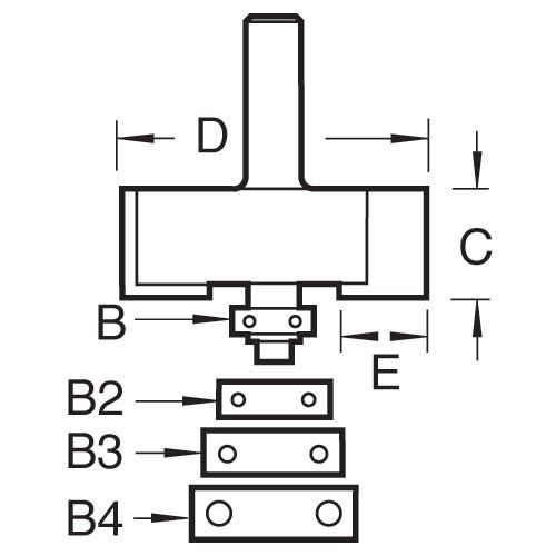 46/39X8MMTC - Bearing Guided 35mm Diameter Rebater