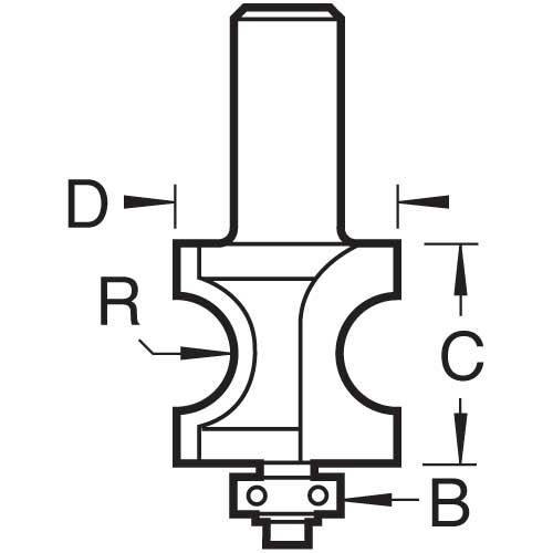46/56X1/2TC - Guided staff bead cutter