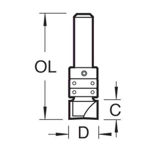 46/902X1/4TC - Guided profiler 9.5mm dia x 12.7mm cut
