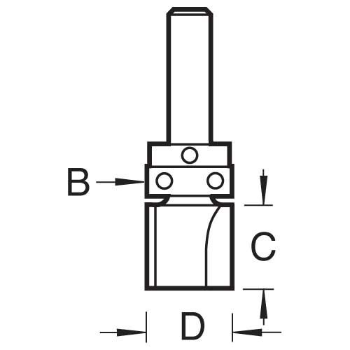 C166X1/2TC - Profiler 19.1mm diameter x 50mm cut