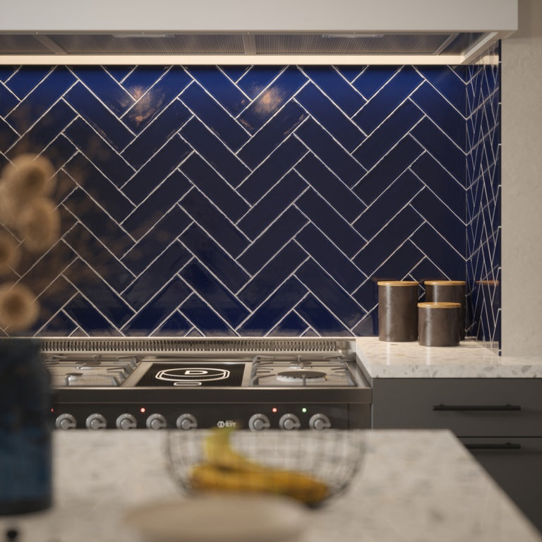 Johnson Tiles 1901 Caulden Indigo Wall Tile 245 x 75mm 0.99m2