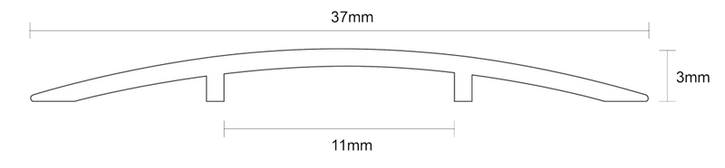 Regency Cover Strip M108 900mm Brushed Dark Chrome
