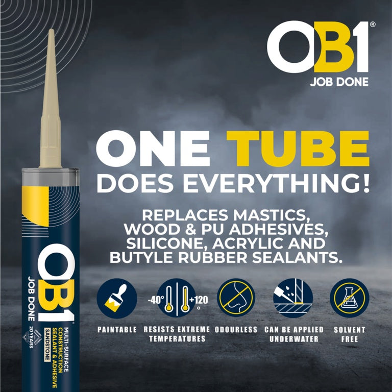 OB1 Multi Surface Sealant & Adhesive 290ml Sandstone