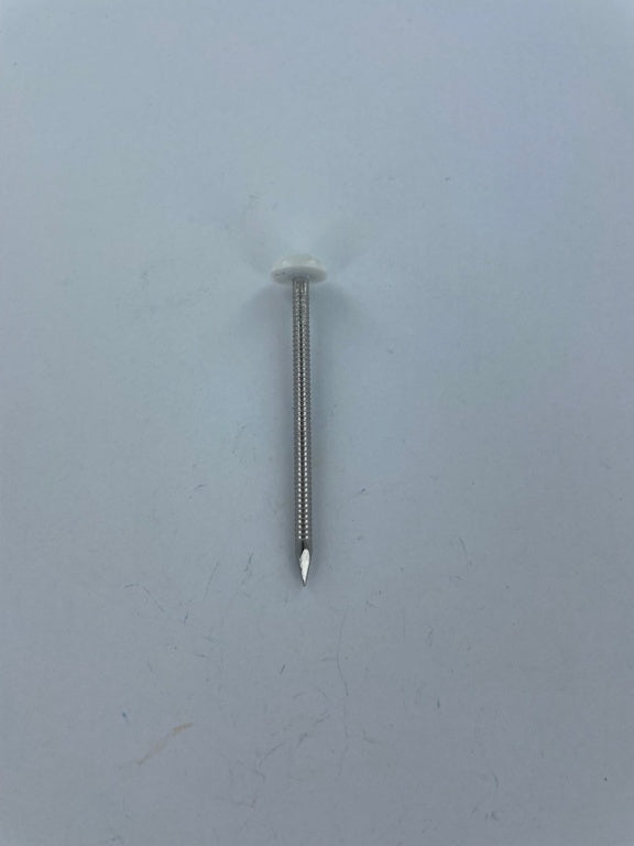Securfix Stainless Steel Plastic Headed Nail White 65mm 50 Pack