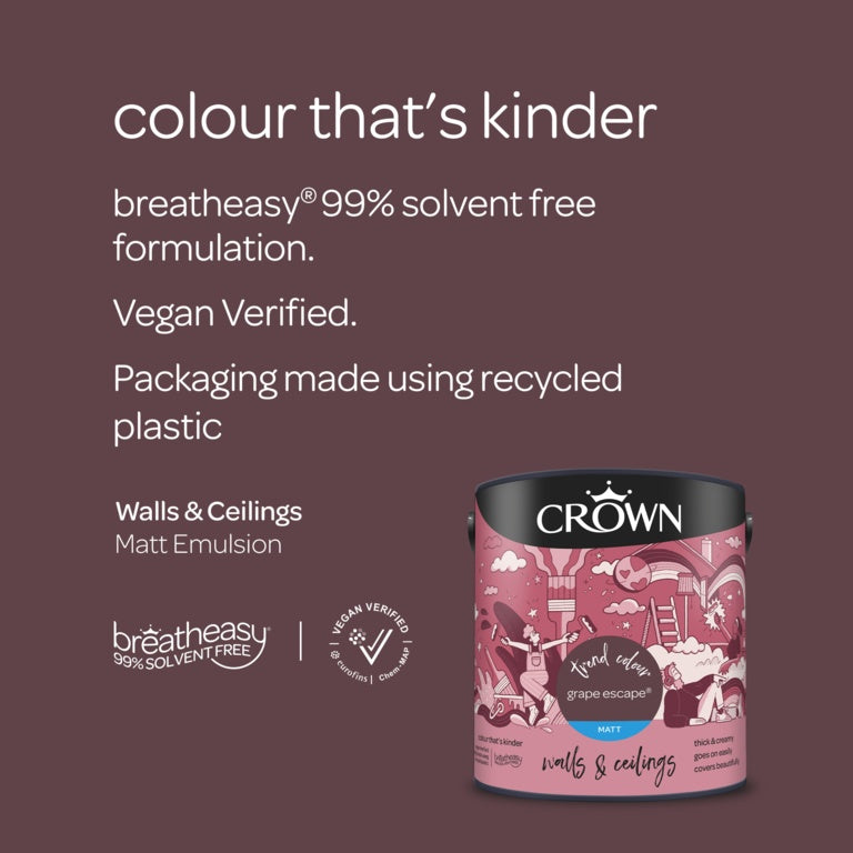 Crown Walls & Ceilings Matt 2.5L Grape Escape