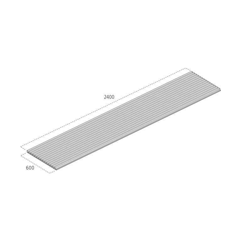 Cheshire Mouldings Acoustic Wall Panel Grey 21x 2400 x 605mm