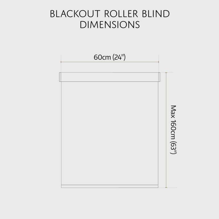 RENAISSANCE Blackout Roller Blind Silver 60cm