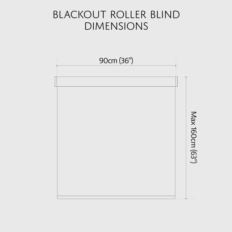 RENAISSANCE Blackout Roller Blind White 90cm