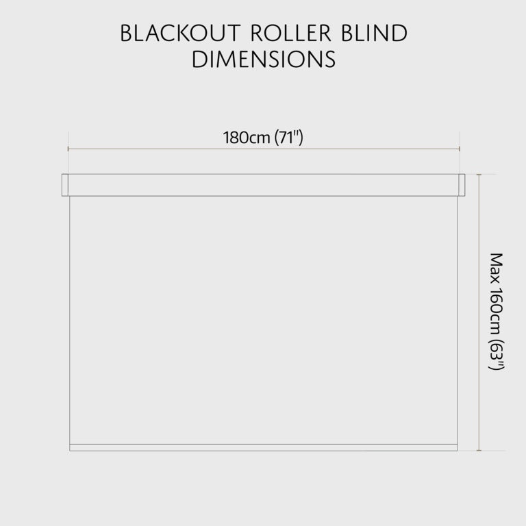 RENAISSANCE Blackout Roller Blind White 180cm