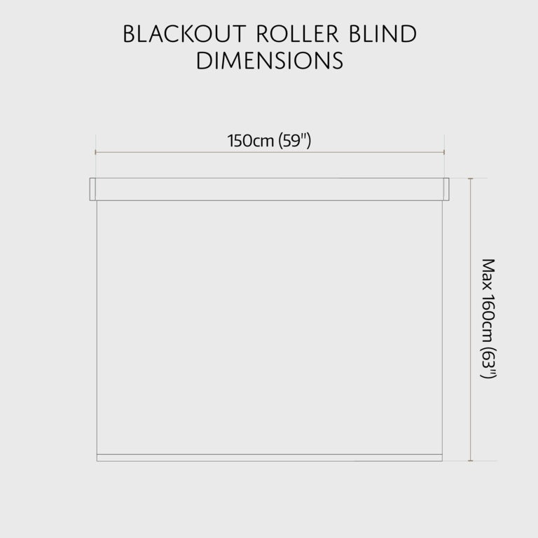 RENAISSANCE Blackout Roller Blind White 150cm