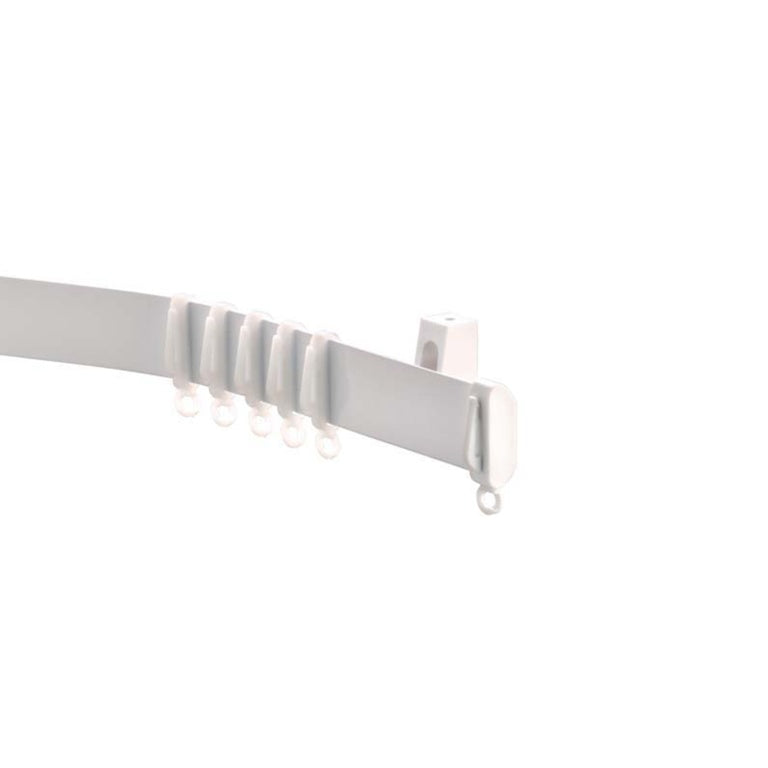 Woodside Aluminium Metal Fixed Track 210cm White