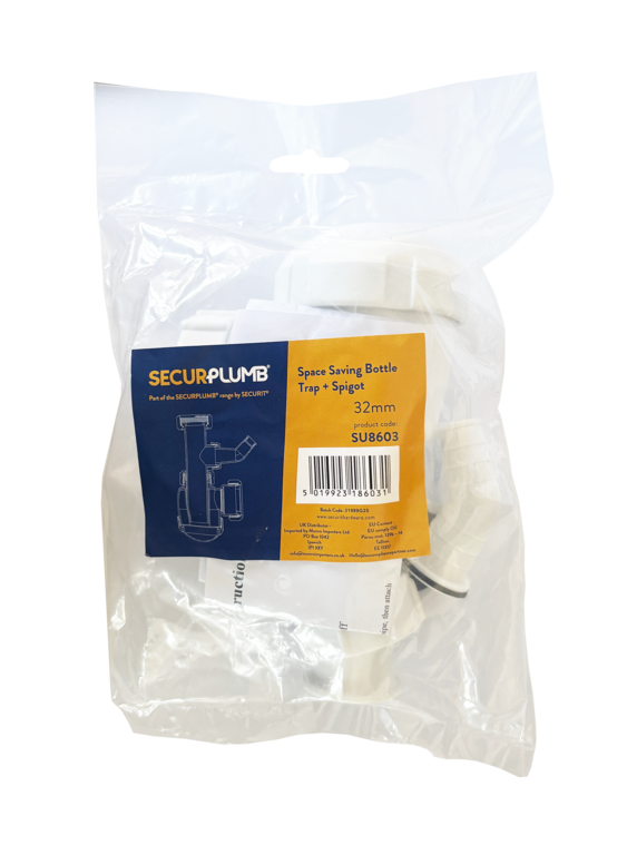 Securplumb Space Saving Bottle Trap & Spigot 32mm