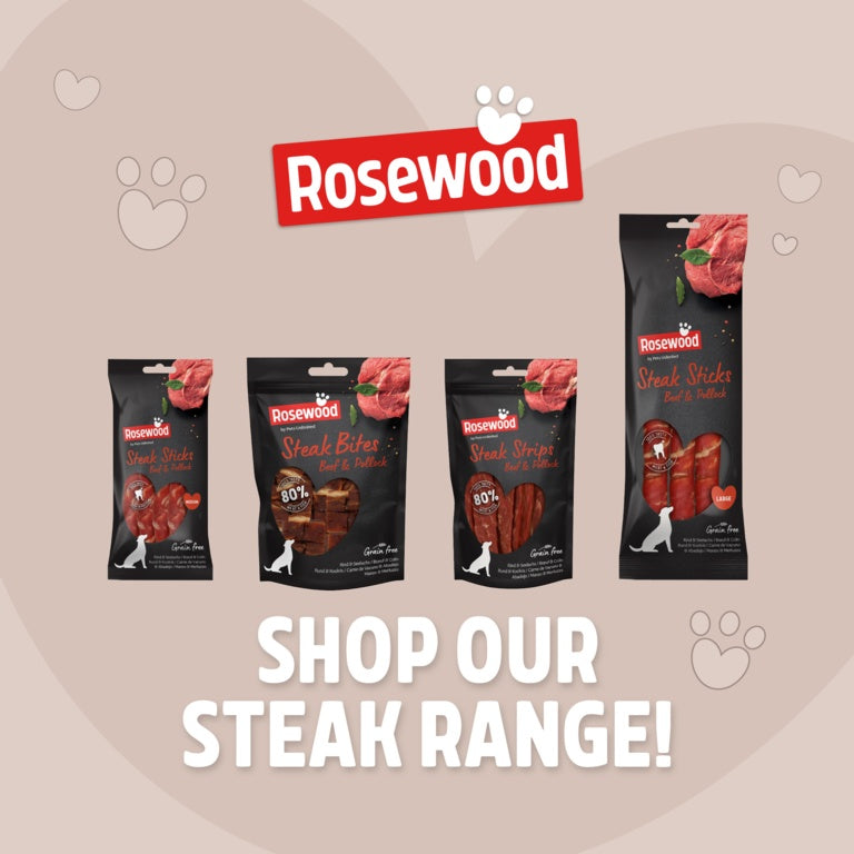 ROSEWOOD Steak Bites Beef Dog Treats 100g