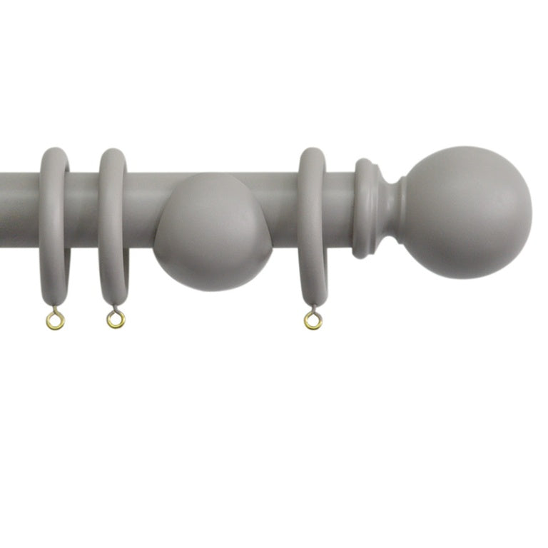Jones Interiors Shore 35mm Wood Curtain Pole Kit Clay 180cm