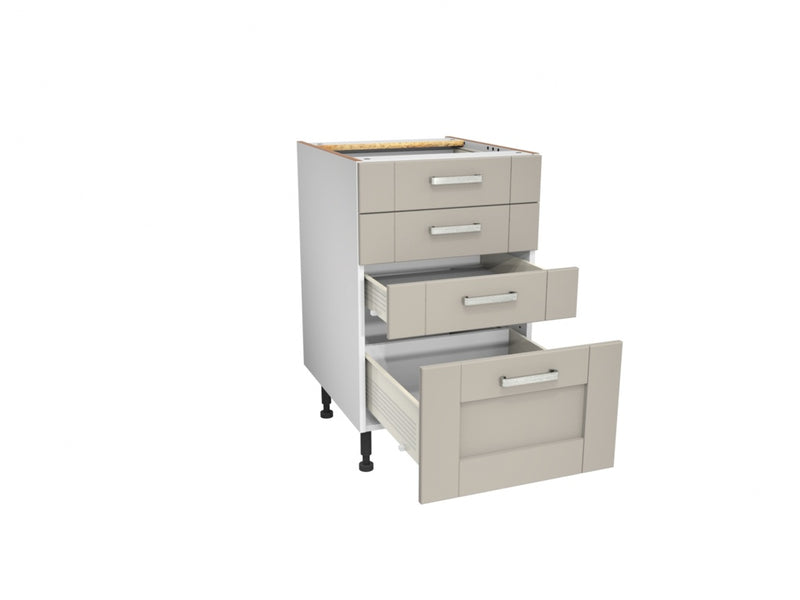 Gower Rapide Verona Pebble 4 Drawer Unit 500mm