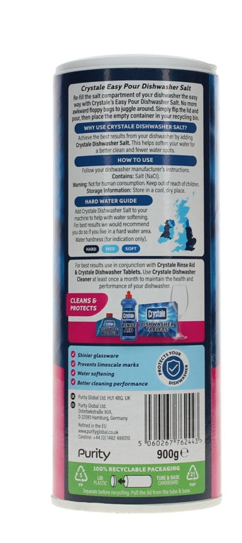 Crystale Easy Pour Dishwasher Salt 900g