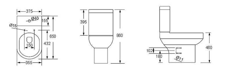 Kartell Bijoux Close Coupled Cistern