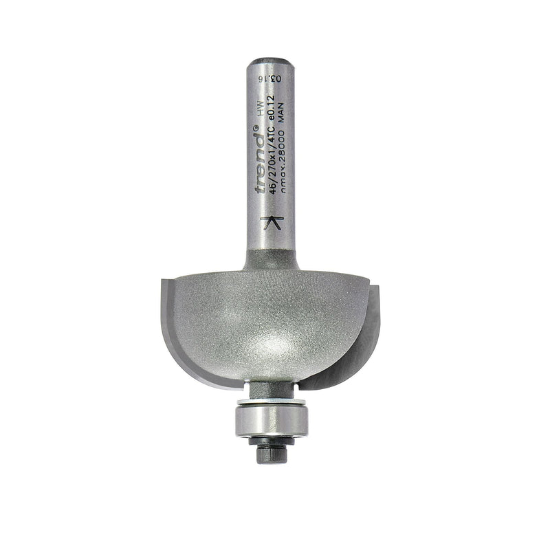 46/270X1/4TC - Bearing guided cove cutter 9.5mm radius