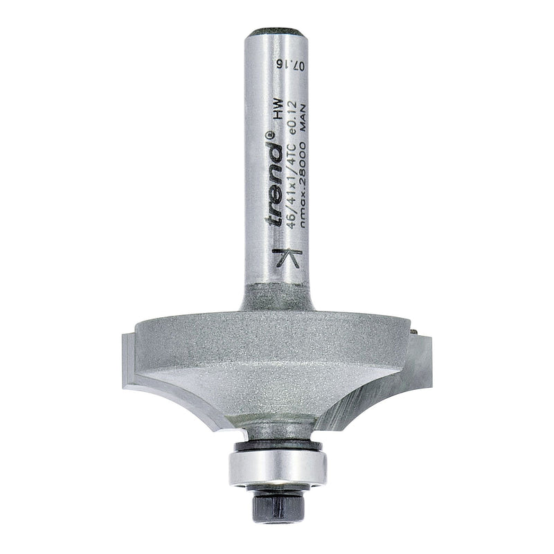 46/41X1/4TC - Guided flat ovolo cutter 12mm radius