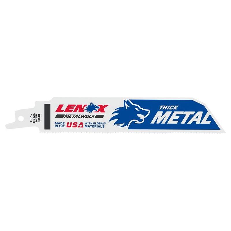 Lenox MultiWolf Wave Edge Reciprocating Saw Blade 152 x 25 x 1.1mm 14 TPI (Pack 5) LENOX - RockBottom Northampton
