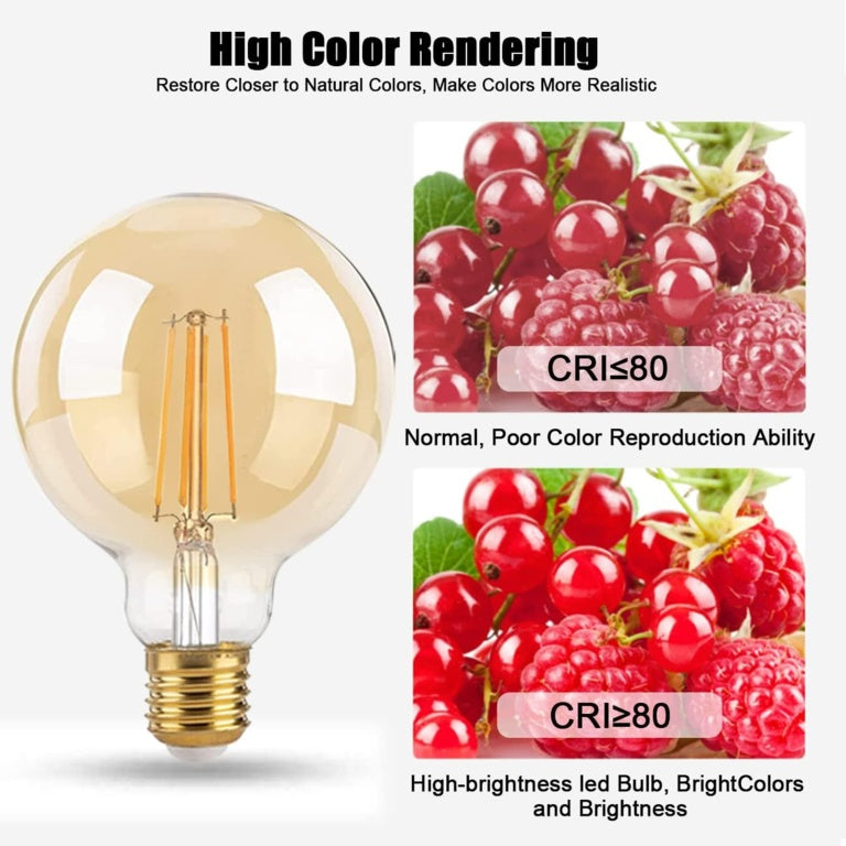 Extrastar 4w Ed LED Filament Lamp Warm Pack 2