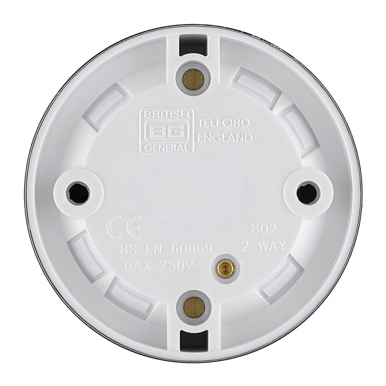 BG Decorative Chrome Ceiling Switch 2 Way 6amp