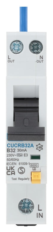 BG Compact RCBO Type 1 B Curve 32a