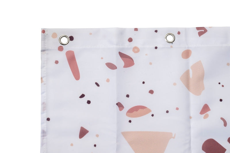 Croydex Shower Curtain 1800mm Pink Terrazzo