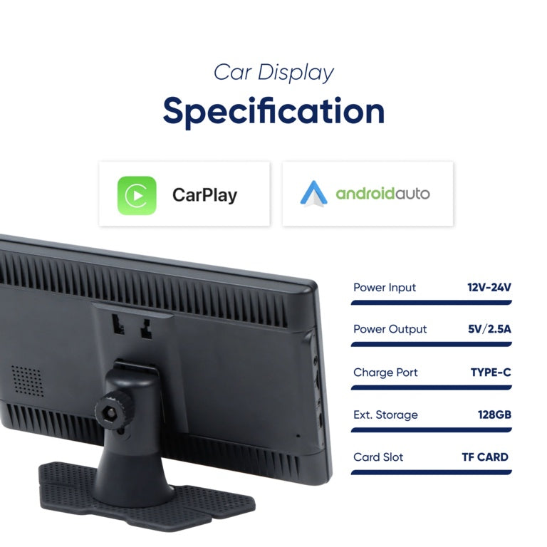 Streetwize Touchscreen Car Display with Rear Camera 9"