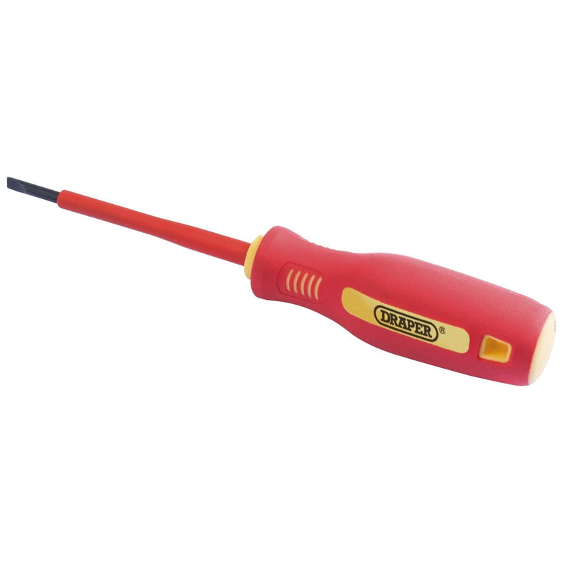 Draper Fully Insulated Plain Slot Screwdriver, 2.5 x 75mm 46515 Draper - Town Tools 
