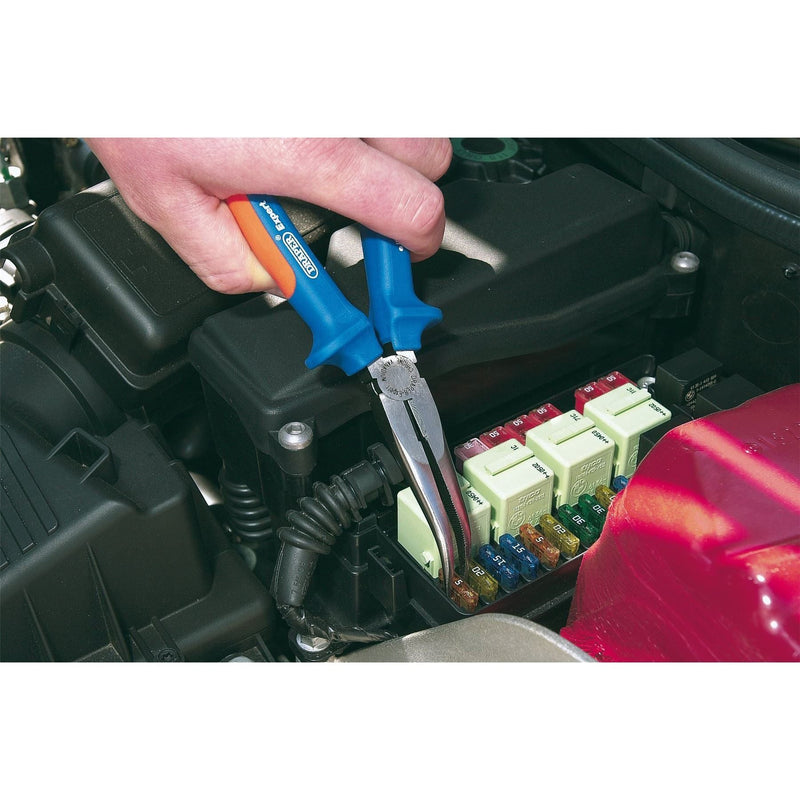 Draper 68889 Draper Expert Heavy Duty Soft Grip Bent Nose Pliers, 200mm