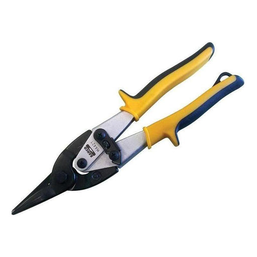 Bahco MA421 Yellow/Blue Aviation Compound Snips Straight Cut 250mm (10in) Bahco - RockBottom Northampton