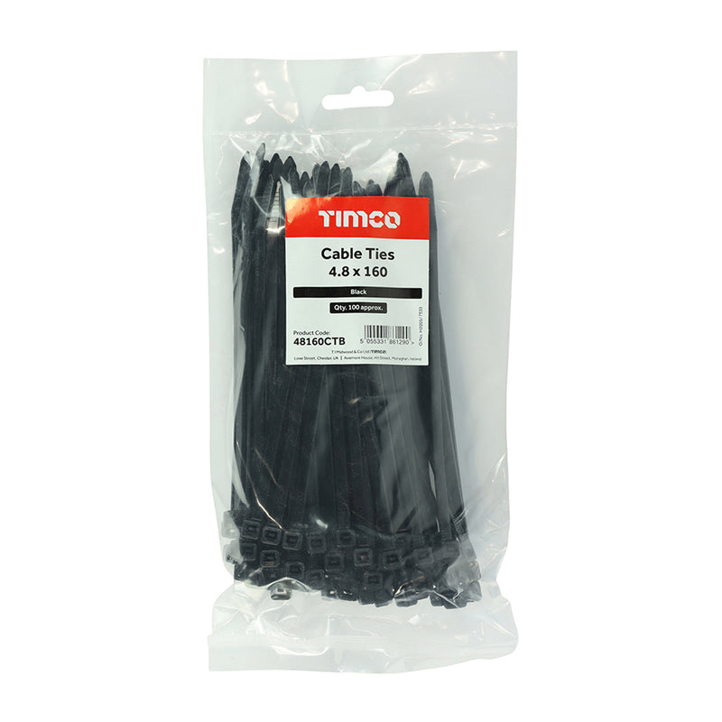 TIMCO Cable Ties Black — Bag