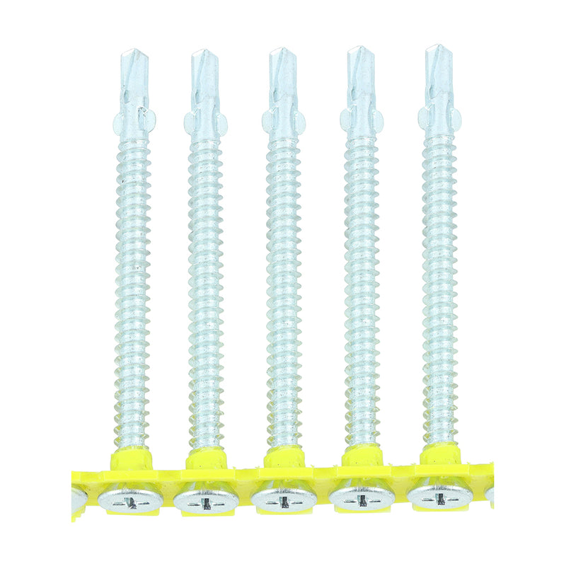 TIMCO Collated Self-Drilling Wing-Tip Steel to Timber Light Section Exterior Silver Screws