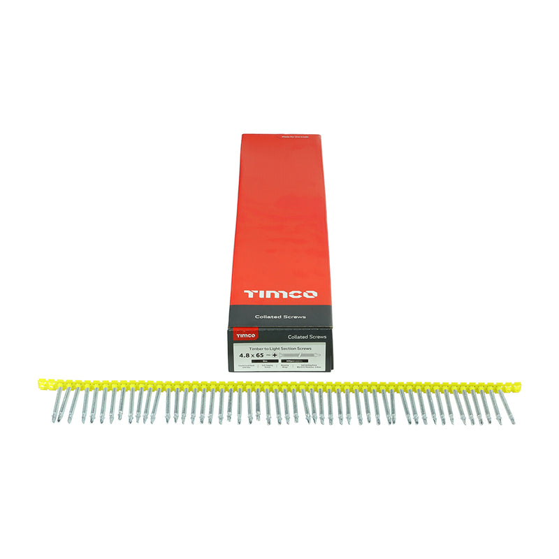 TIMCO Collated Self-Drilling Wing-Tip Steel to Timber Light Section Exterior Silver Screws