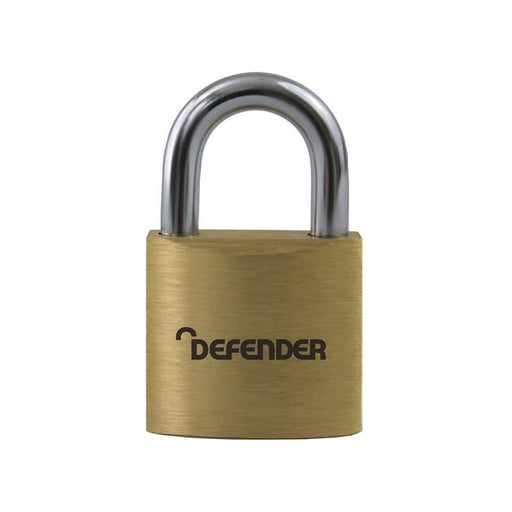 Defender Brass Padlock Twin Pack 20mm DEFENDER - RockBottom Northampton