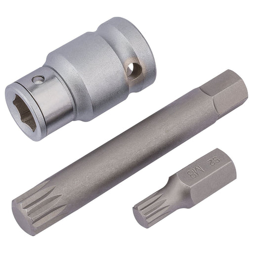 Draper 83566 Draper Expert Spline Bit Set, 1/2" Sq. Dr. (3 Piece)