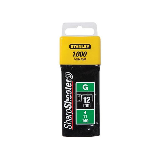 Stanley® Hand Tools TRA708T Heavy-Duty Staples 12mm (Pack 1000) STANLEY® Hand Tools - RockBottom Nothampton
