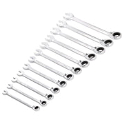 Draper HI-TORQ Metric Reversible Ratchet Combination Spanner Set (12 Piece) Draper - Town Tools