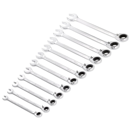 Draper HI-TORQ Metric Reversible Ratchet Combination Spanner Set (12 Piece) Draper - Town Tools