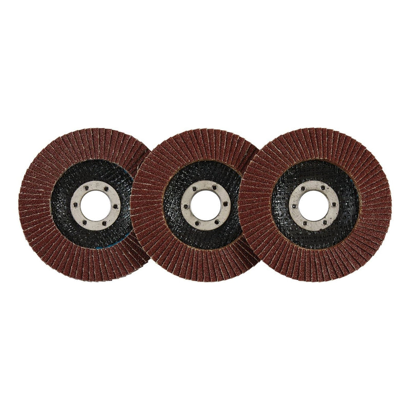 Draper 83067 Aluminium Oxide Flap Discs, 115 x 22.23mm, 60 Grit (Pack of 10)