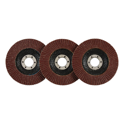 Draper 83067 Aluminium Oxide Flap Discs, 115 x 22.23mm, 60 Grit (Pack of 10)