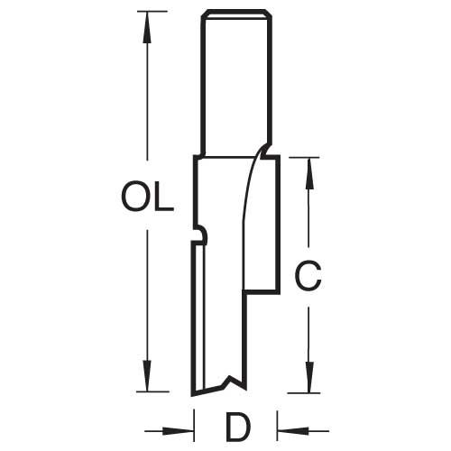 5/52X1/2TC - Mortise cutter