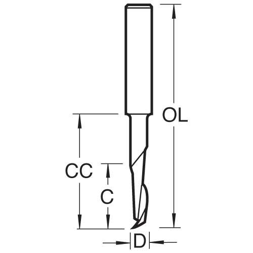50/15X8MMHSSE - Helical plunge cutter 4mm diameter