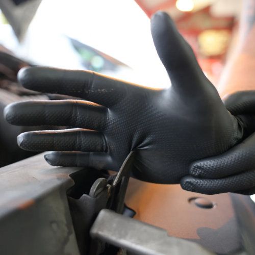 Tough Glove Black Gator Gripz Extra Extra Large Box of 50 Gloves