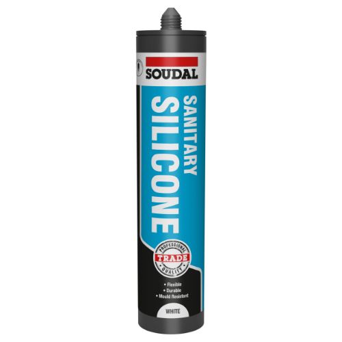 Soudal Sanitary Silicone - Brilliant White 290ml