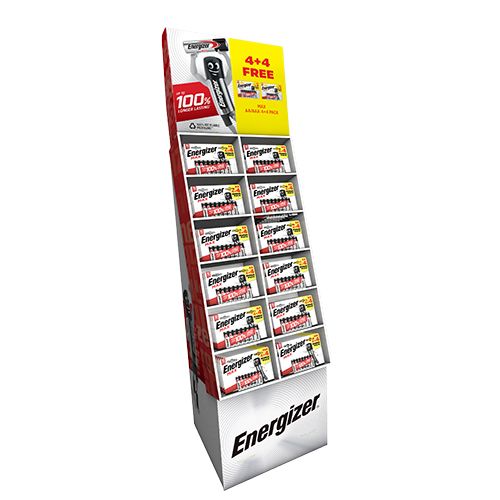 Energizer Max AA 72 x Packs of 4+4 Energizer Max AAA 36 x Packs of 4+4