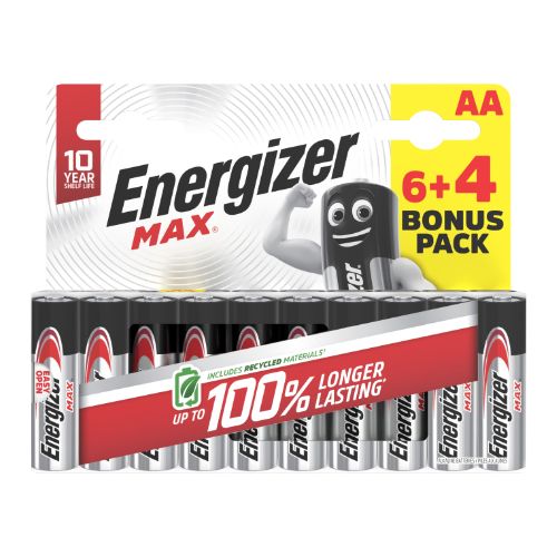 Energizer Max 72 x AA Packs 4+6 and 36 Energizer Max AAA Packs of 4+6
