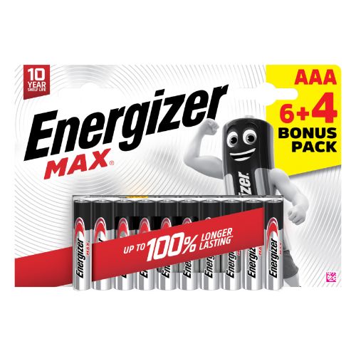 Energizer Max 72 x AA Packs 4+6 and 36 Energizer Max AAA Packs of 4+6