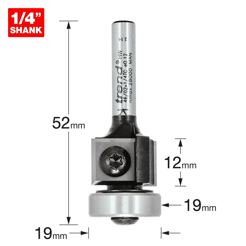 46/02X1/4TC - Rota-Tip cutter 19mm diameter